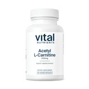 Nutrientes vitais Acetil L-Carnitina 500mg Cérebro, Memória e Suplemento de Suporte Cognitivo* Vegan