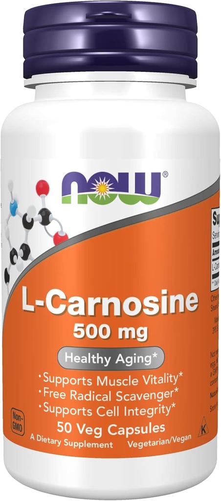 L-Carnosina 500mg 50 VegiCaps (Pacote de 2)