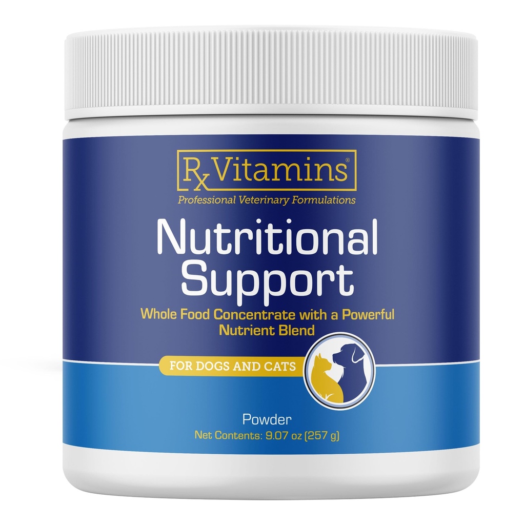 Rx Vitaminas Apoio Nutricional - Uma combinação de vitaminas essenciais, minerais e outros compostos benéficos para cães e gatos - 9.07oz