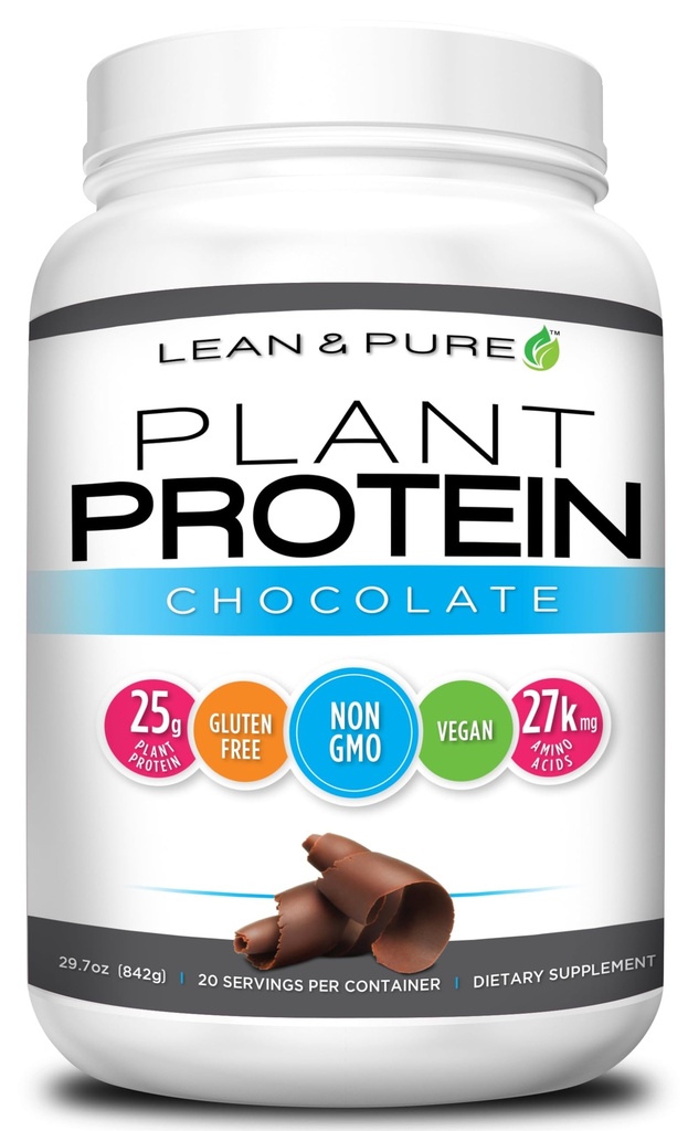 Lean & Pura proteína vegetal, 25g de proteína, Não OGM, Vegan, Glúten livre.