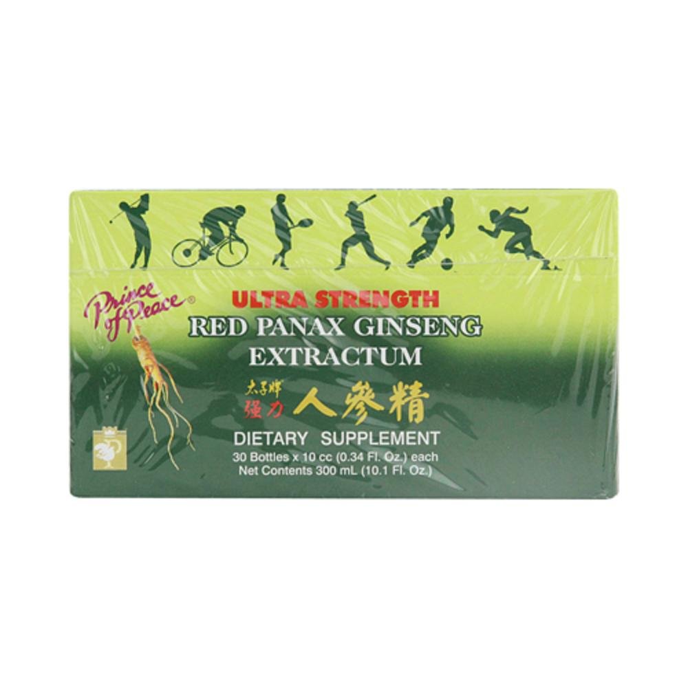 Príncipe da Paz Ultra Força Red Panax Ginseng Extractum 10 cc frascos -- 30 frascos