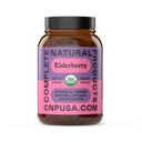 Produtos Naturais Completos Cápsulas de Elderberry 570mg, 100 Ct; Suporte Imune Baseado em Plantas, Antioxidante-Rich, Sem preenchimentos, Made in USA