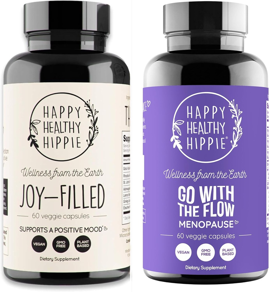 Hippie saudável feliz ir com o fluxo menopausa suporte e alegria preenchido humor suporte