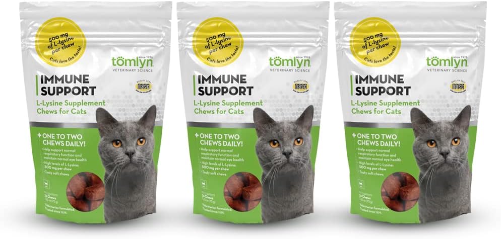 Tomyln Imune Support L-Lysine Suplemento nutricional 2,65 onças cada (3 embalagem)