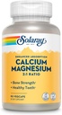 SOLARAY Suplemento de magnésio de cálcio, Magnésio e Suplementos de cálcio para mulheres e homens, razão 2:1, Saúde óssea e força, Vegan, alta absorção, garantia de 60 dias, 22 Servings, 90 VegCaps