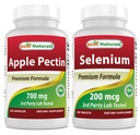 Melhores naturais Apple Pectin 700 mg & Selenium 200 mcg