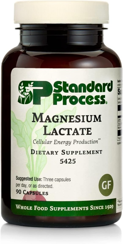 Pacote de suporte de osso e músculo de processo padrão - Lactato de magnésio & Kit de suplemento de lactato de cálcio - Suplementos dietéticos Ajuda força óssea & densidade - Suporta produção de energia e saúde imune