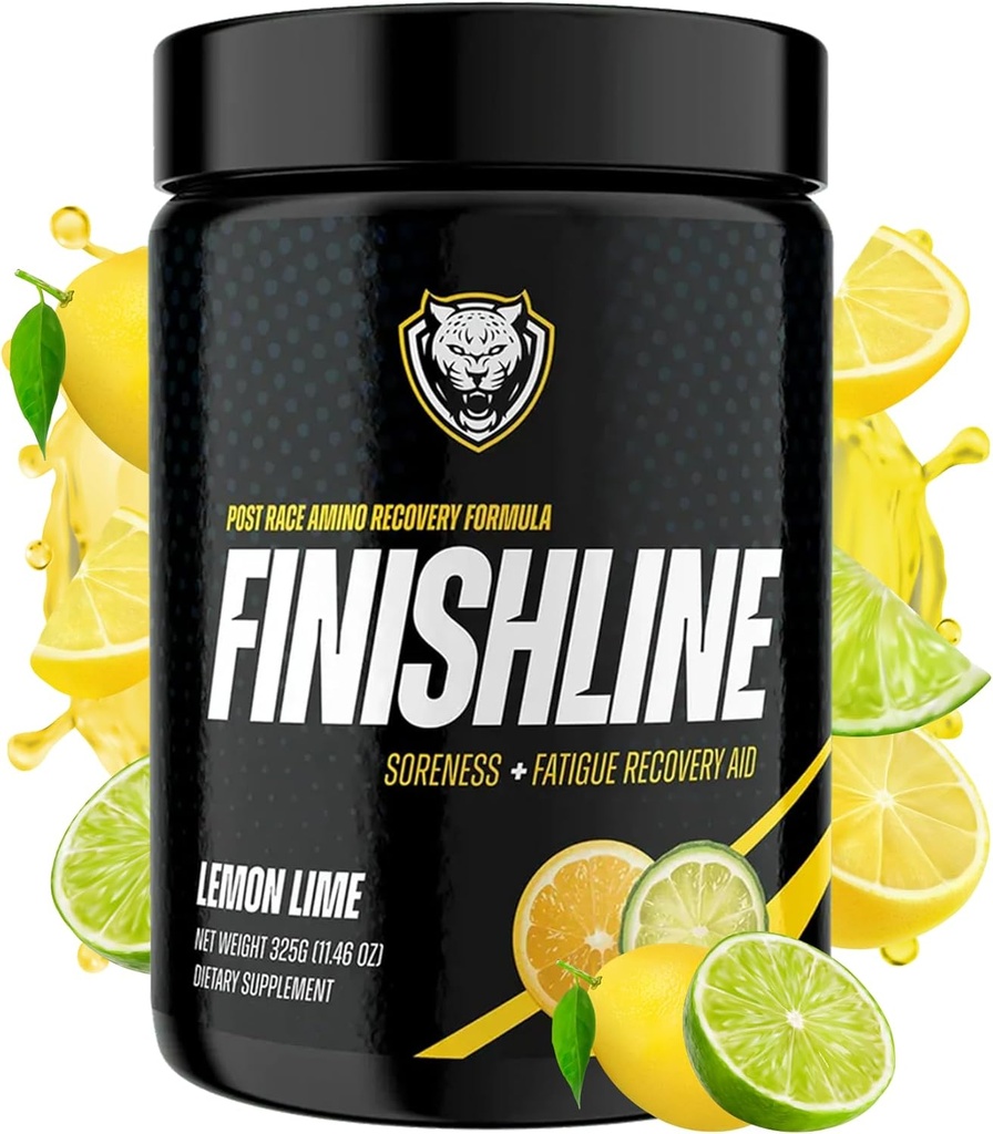 6AM Run Finishline - pó de energia de Amino - pós-corrente Recuperação Drink - Cadeia de ramo Aminoácidos Pó - Curar e Recuperação Pó - Keto Post Workout Pó - Limão BCAA Pó - 50 Scoops