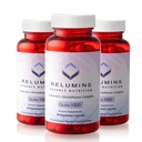 Relumins Advance Nutrition Gluta 1000 - Reduzida L-Glutationa, Ácido Alfa Lipóico e Rose HIPS - Suporte antioxidante para pele e bem-estar geral - 60 cápsulas de Veg x 3 garrafas (fornecimento de 90 dias)