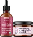 Mio-Inositol Powder Complex & Herbal Hormone equilíbrio tintura Hormone balanceamento conjunto com Myo-Inositol & D-Chiro (30 Servões) e PMS Menopausa & Suporte Menstrual líquido (60 Servões)