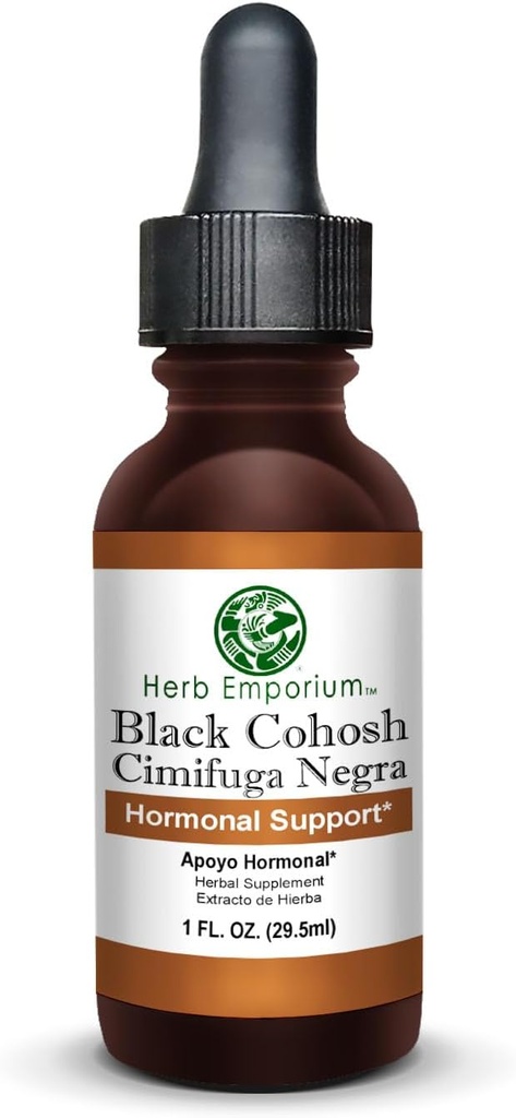 Herb Emporium Black Cohosh Root Extract 1fl. oz. (29,5 ml) Suplemento de ervas Suporte Hormonal (Pacote de 1)