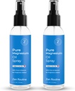 Pulverizador de óleo de magnésio puro – 4 onças (2 pacote) Grau orgânico USP, Spray de magnésio tópico para pés, Cães de perna, Gestão de Peso, Aceite de Magnésio, Sal Natural & Mineral antigo – Made in the USA