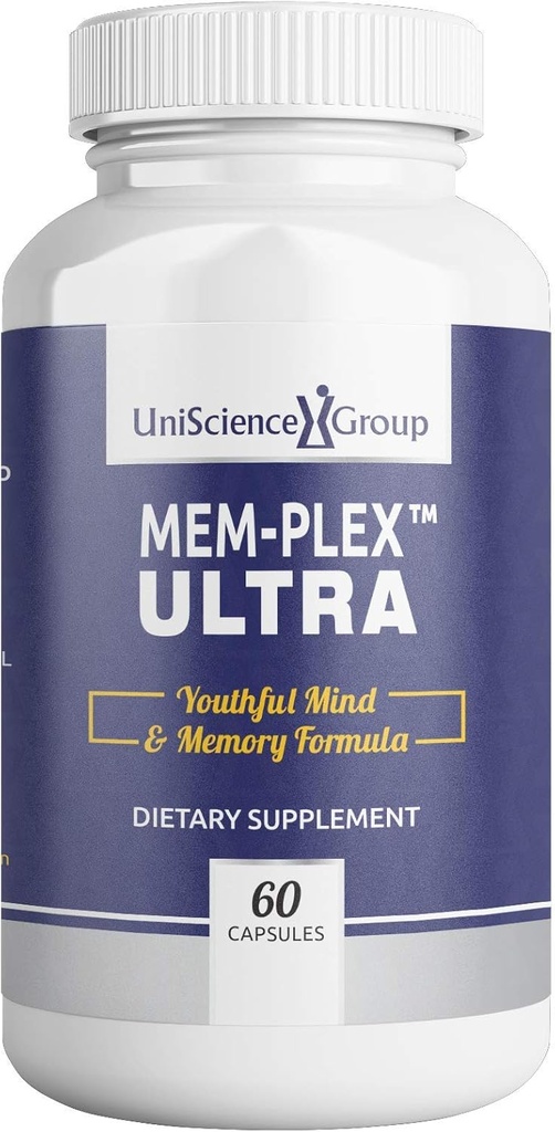 Mem-Plex Ultra, Suplemento de Suporte de Memória Natural com Serina de Fosfatidil, Extrato de Bacopa Monniera e Extrato de Frutas de Café Inteiro de Neurofator, 60 Cápsulas