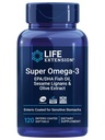 Extensão de vida Super Omega-3 EPA / DHA Óleo de peixe, Lignans Sésamo e Extrato de Oliva – Saúde do Coração, Saúde do Cérebro, Apoio à Saúde Inflamação, Sem Glúten, Entérico, Não-GMO, 120 Softgels