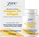 130 mg Carvacrol - 150 mg Óleo de Orégano por Softgel. World Highest Concentration Oregano Oil Cápsula. Zane Hellas Orégano Óleo. Softgel contém 30% de óleo essencial grego de Orégano. 120 Softgels.