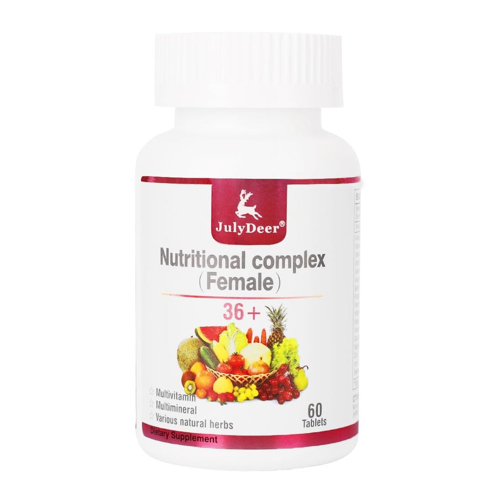 Um multivitamínico diário para as mulheres - Multimineral completo e multivitamínico com vitamina A, C, D, E e B-Complexo, zinco e mais vitaminas para imunidade, energia, cabelo, pele e unhas - 60 comprimidos
