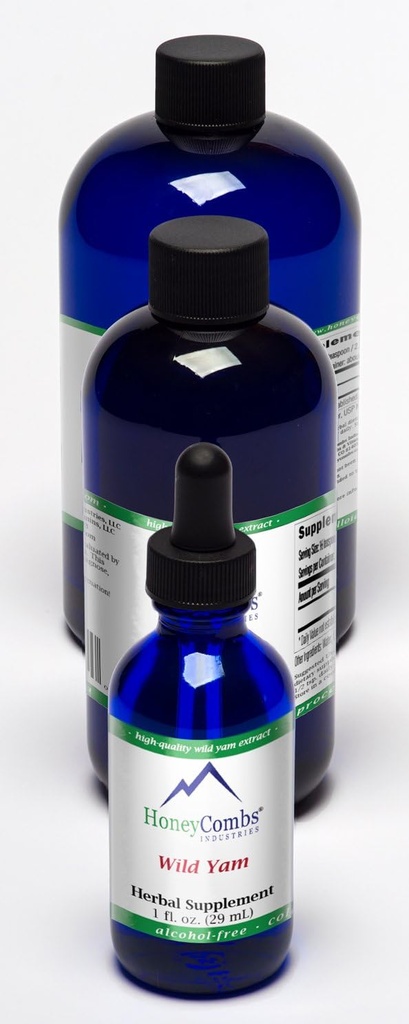 HoneyCombs Yam selvagem – Suporta Saúde Reprodutiva Feminina, alívio de SPM e mais – Extrato líquido sem álcool 8 Oz