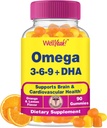 Bem... Sim Omega 3 6 9 chicletes com óleo de linhaça e DHA alternativa de óleo de peixe Vegetarian Omega 3 GMO livre, sem glúten, laranja e limão sabor , cores naturais fontes e sabores , 90 contagem