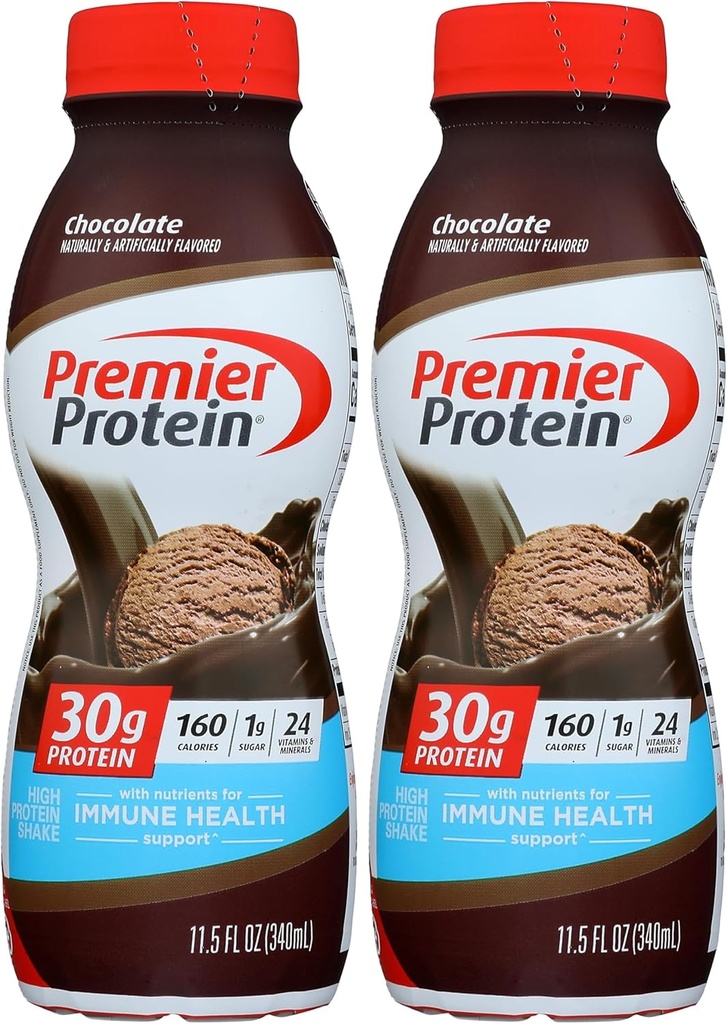 Premier Protein 30g Protein Shake, Chocolate, 11.5 fl oz (Pacote de 2)