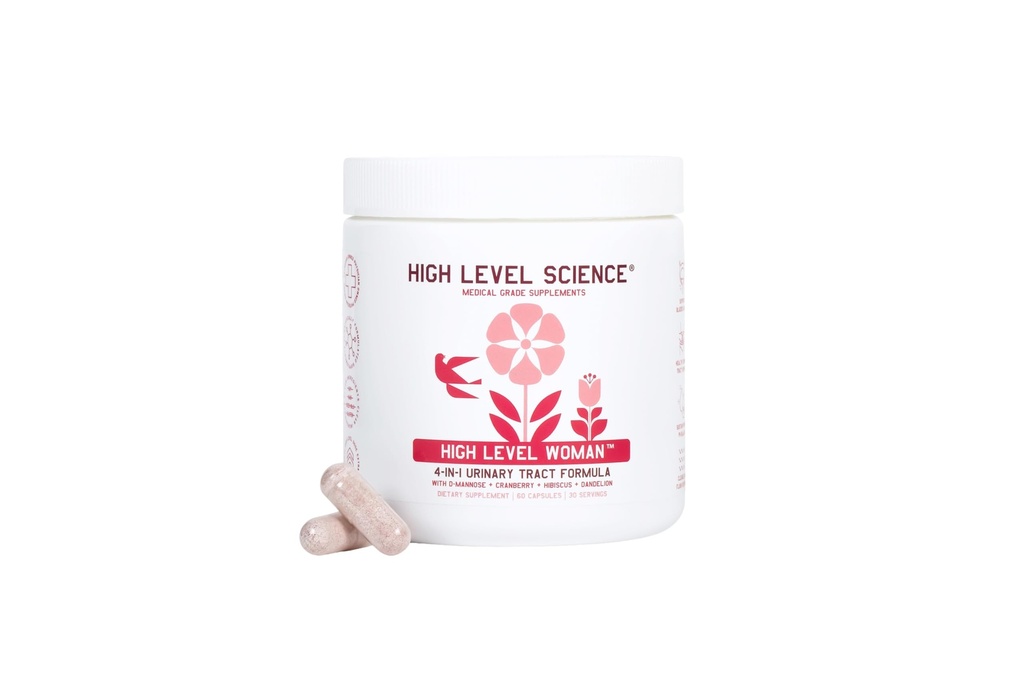 Alto nível D-Mannose 1000mg, Trato urinário e suporte à saúde da bexiga, D Mannose Suplementos para mulheres, Cranberry, Hibiscus & Dandelion, Utri Cleanse, 60 Cápsulas, Vegetariano, Gluten Free