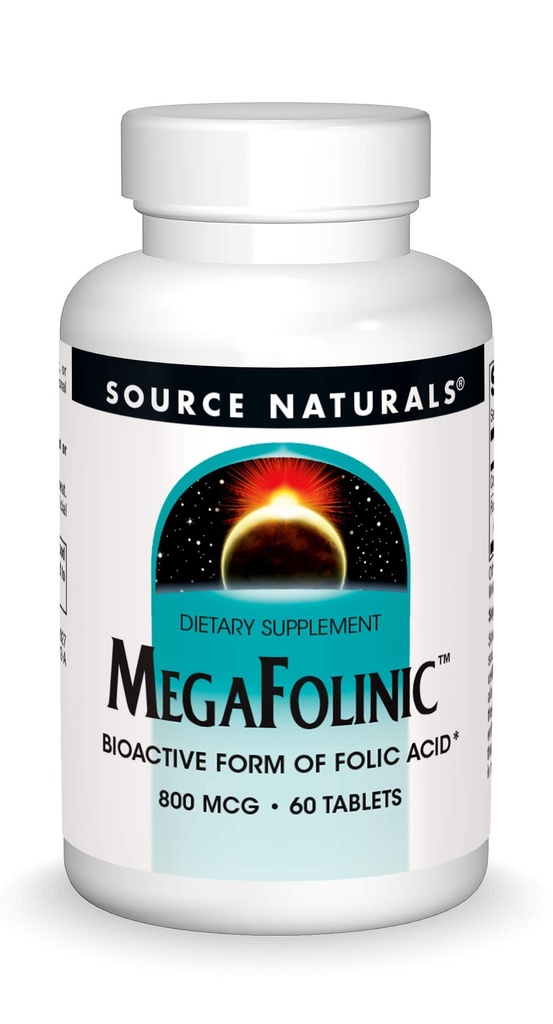 Fonte Naturals MegaFolínico 800mcg - 60 Comprimidos