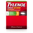 Tilenol Sinus Severo Caplets Diurnos com acetaminofeno 325mg, Guaifenesina 200mg e fenilefrina HCl 5mg, Reliever Dor Não-Drowsy, Expectante e descongestionante nasal, 50 Pacotes de Viagem de 2 ct