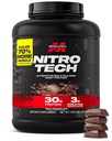 Muscletech Whey Protein Powder ( Chocolate de Leite, 4 Libras) - Nitro-Tech Ultimate Muscle Building Formula com Isolato de Proteína de Whey - 30g de Proteína, 3g de Creatina e 6,8g de BCAA - Embalagem de Vary Maio