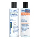 Eczema Shampoo & Conditioner (Combo Pack) - Flare Control Scalp & Flake Relief Therapy que protege, hidrata e repara a pele por DermaSolve - Crianças & Adultos - Esteróide Livre