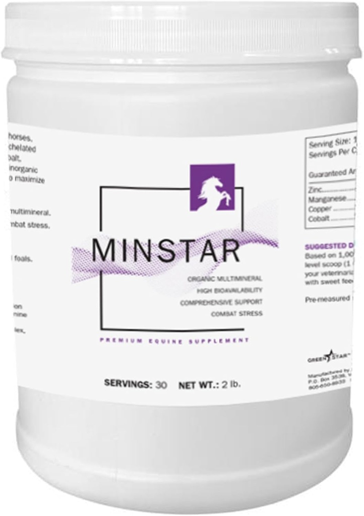 Estrela Verde, MinStar, Equino em Pó, Aditivo para Alimentação, 2 Lbs