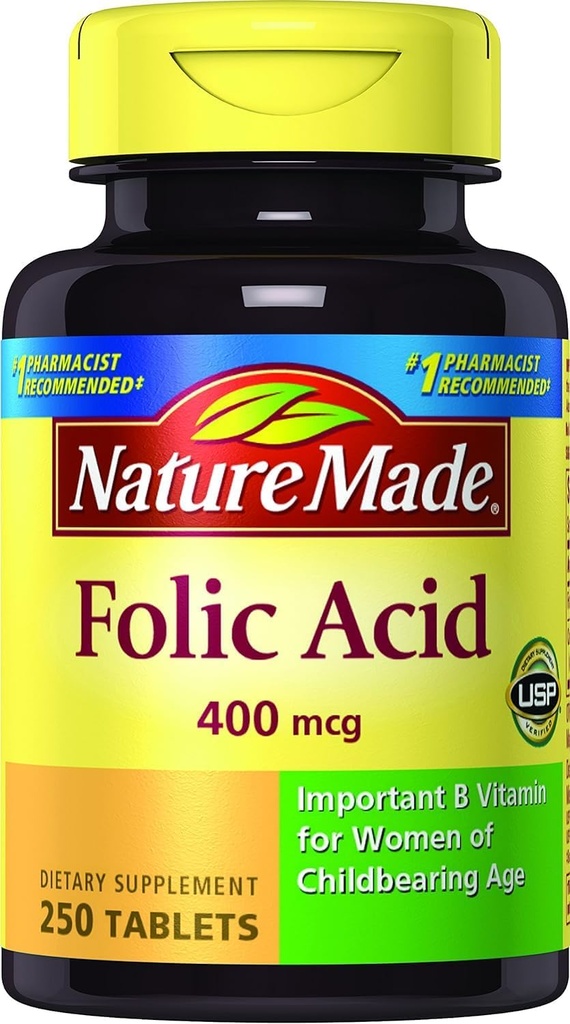 Natureza Feito Ácido Fólico, 250 ct