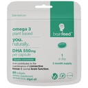 DHA Supplements (60) □ Concentrado duplo Omega 3 DHA 500mg por cápsula - 1 por dia • Cérebro & Eye Health Support Vegan DHA - Ómega 3 Óleo de Algaes □ DHA 1000mg x 2 Cápsulas