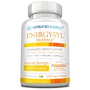 Aprovado Ciência Energysyl - Cafeína Livre - com Adaptogens, B Vitaminas e Bioperine - 1 Mês de Fornecimento - 60 Cápsulas - Feito nos EUA