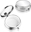 Sibba Portable Medicine Pill Case, Viaje multi-Functional Moisture Proof Pill Box para bolsa e bolso, Cute Metal Medicine Pill Organizer Box para vitaminas, óleo de peixe e suplementos (1 compartimento)
