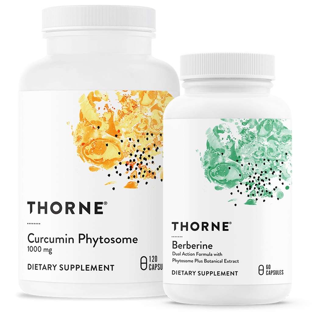 THORNE - Conjunto Geral de Bem-Estar - Fitossoma de Curcumina & Berberine - 30 a 60 Servos