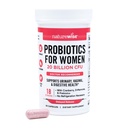 NatureWise Probióticos para Mulheres + Prebióticos Orgânicos D-Mannose & Cranberry - Probióticos Vaginais para Equilíbrio PH, Digestivo & Trato Urinário - 18 Strains, 20 Bilhões CFU - 60 Cápsulas[60-Dia de Abastecimento]