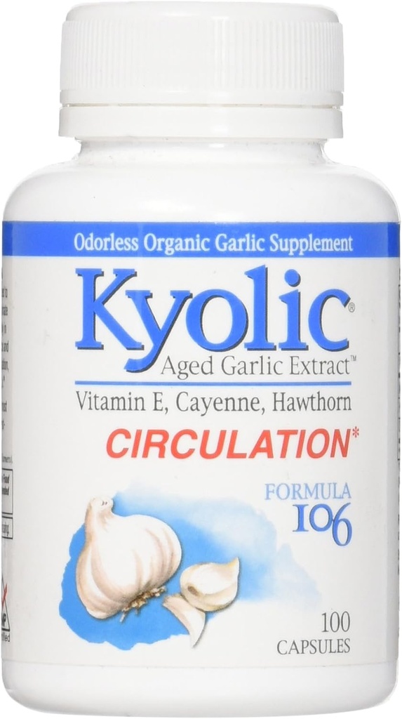 Kyolic Aged Alho Extrato Coração Saudável Fórmula 106 - 100 Cápsulas