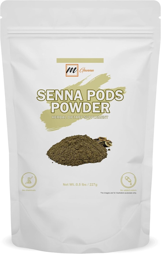 Pó de Senna (Cassia Angustifolia) Suplemento Natural Bem-Estar Digestivo 0,5 lbs / 227 GMS