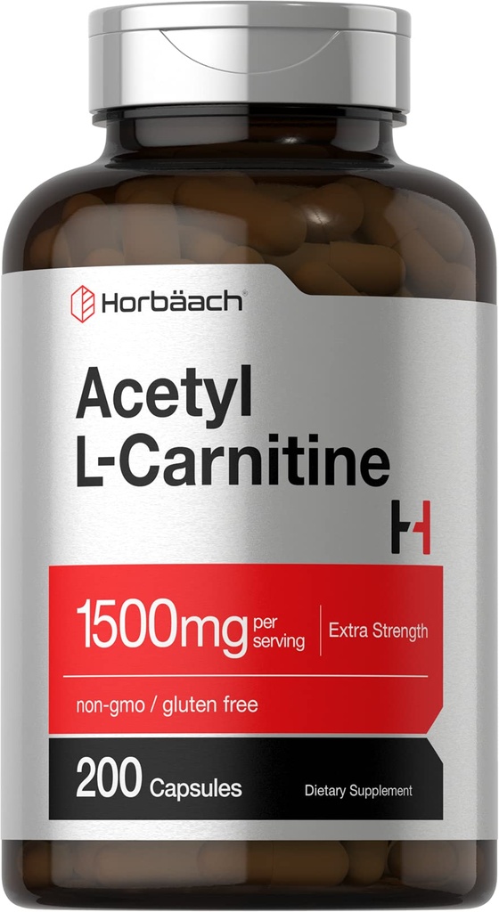 Horbäach Acetyl L-Carnitina 1500mg 200 Cápsulas