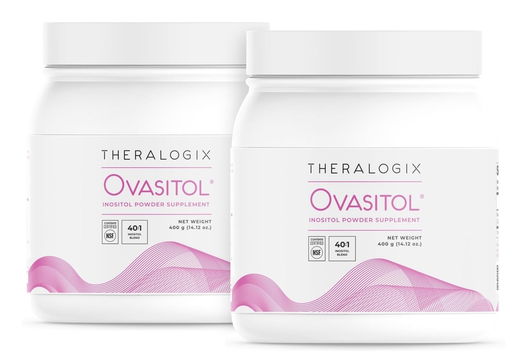 Theralogix Ovasitol Inositol Powder - Fonte de 180 dias - Myo-Inositol & D-Chiro Inositol para o equilíbrio hormonal e suporte da função ovariana* - NSF Certified, (360 Servings), 28.24 Ounce (Pacote de 2)