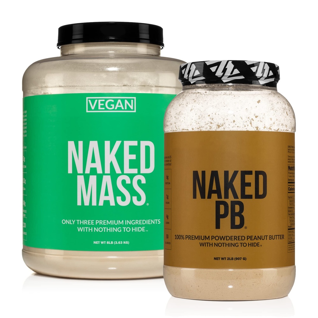 Pacote de proteína sem soja: 8LB Vegan Mass e 2LB PB