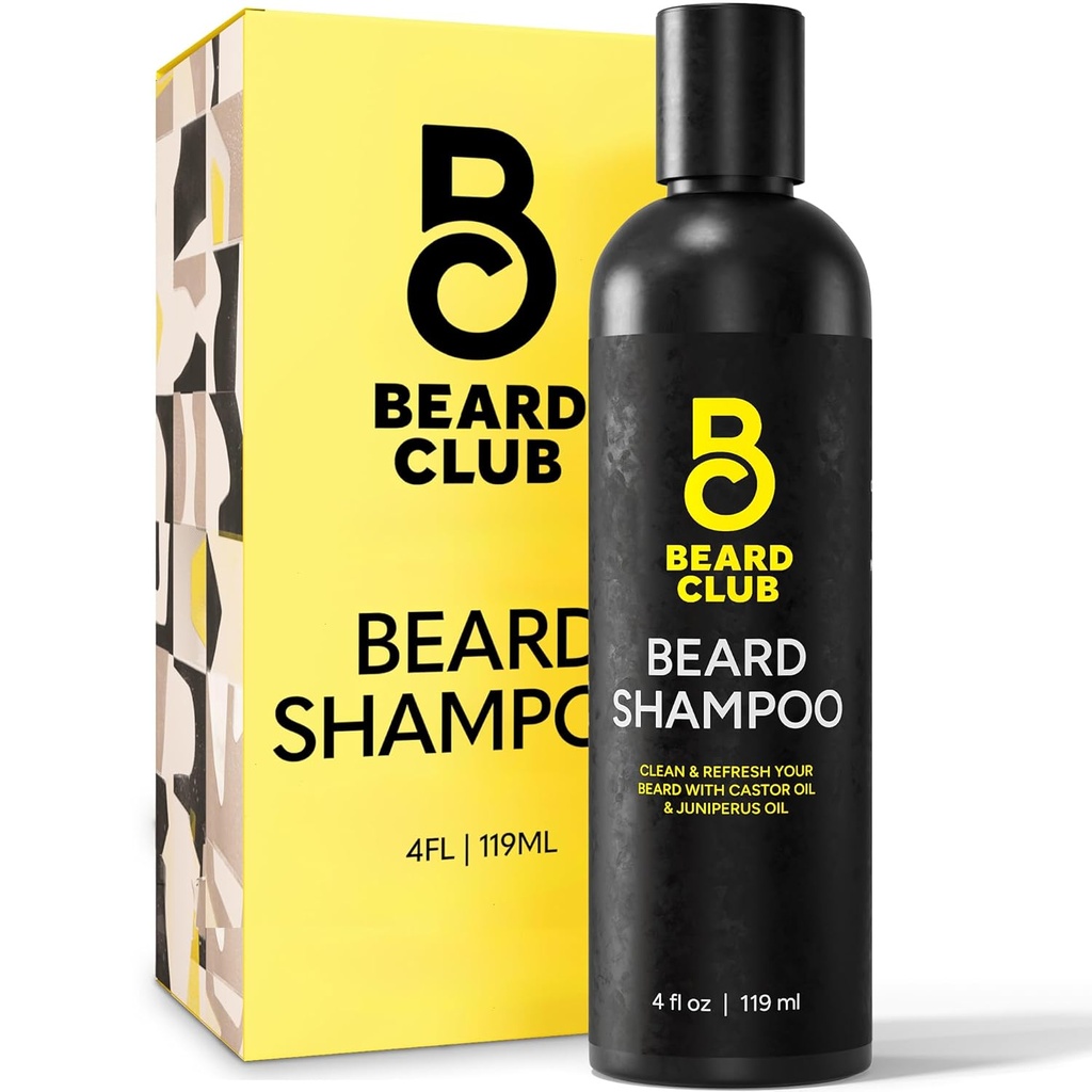 O Barba Clube Original Premium Shampoo Barba - Fórmula Natural & Nutrição para Cabelo Facial Macio, Limpo e Saudável - Gentil na Pele - Sulfato & Paraben Free - 4 fl oz