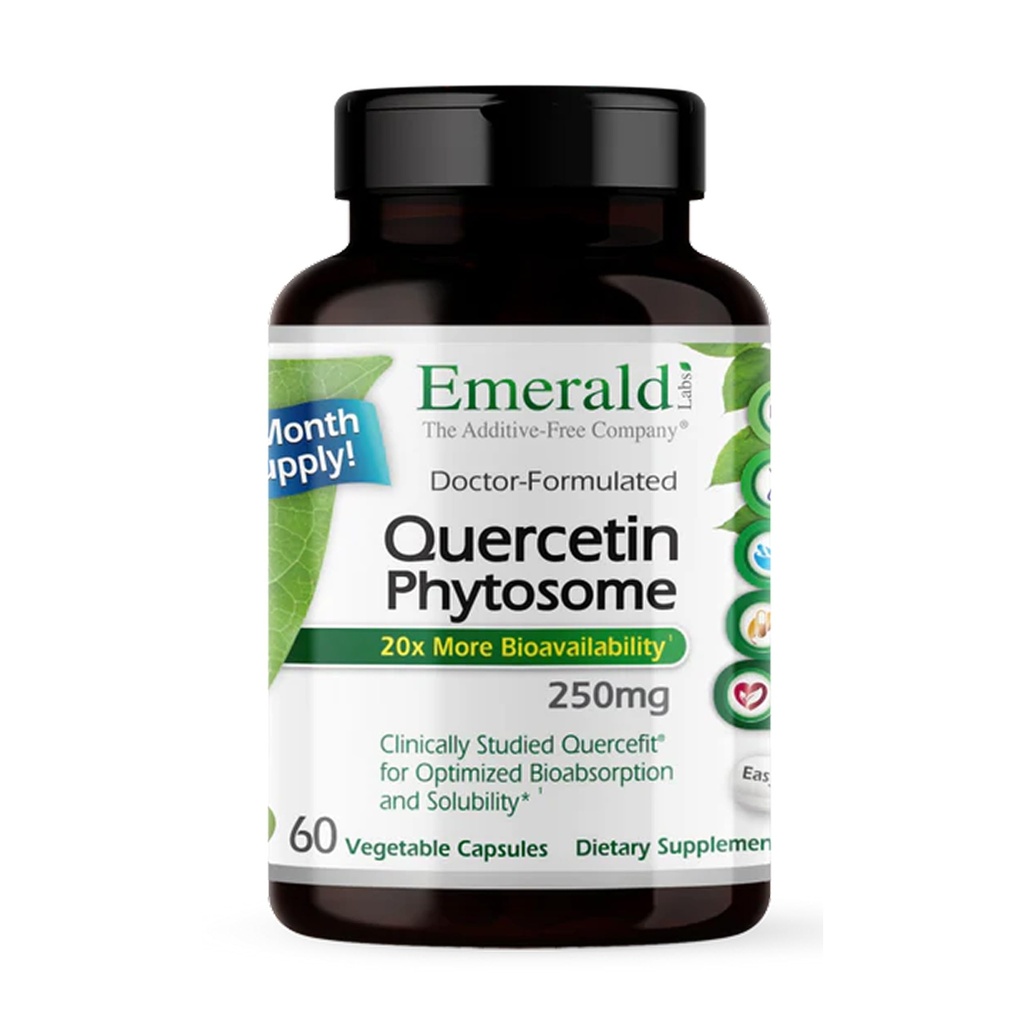 EMERALD LABS Quercetin Phytosome - Quercetin Complexo para Apoio Imune - Vegan & Gluten-Free - 60 Cápsulas Vegetais
