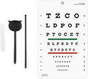 Eye Chart Snellen Eye Chart Wall ChartSnellen 10pés Charts for Eye Exams Eye with Fixing Sticker 9 X 14 polegadas with Eye ocluder and Pointer 4 Fixation Patches