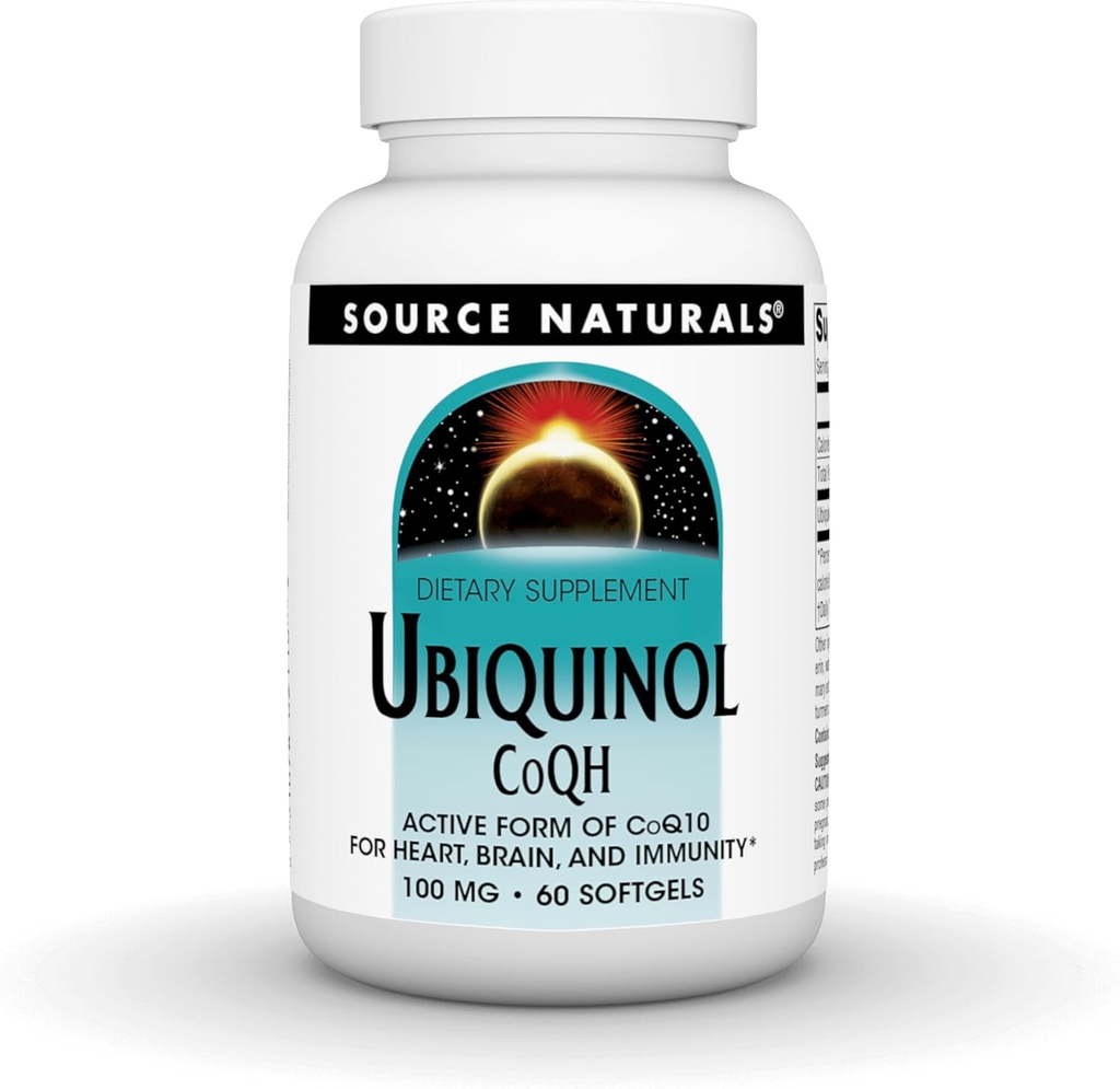 Fonte Naturals Ubiquinol CoQH 100mg Servindo - 60 Softgels