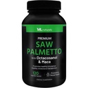 ML Naturals Saw Palmetto 1000 mg 120 Cápsulas Vegan. 3 em 1. Qualidade Premium com Octacosanol & Maca. Próstata, Saúde Urinária, Saúde Circulatória, Energizador Natural, Compatibilizado com NSF & cGMP