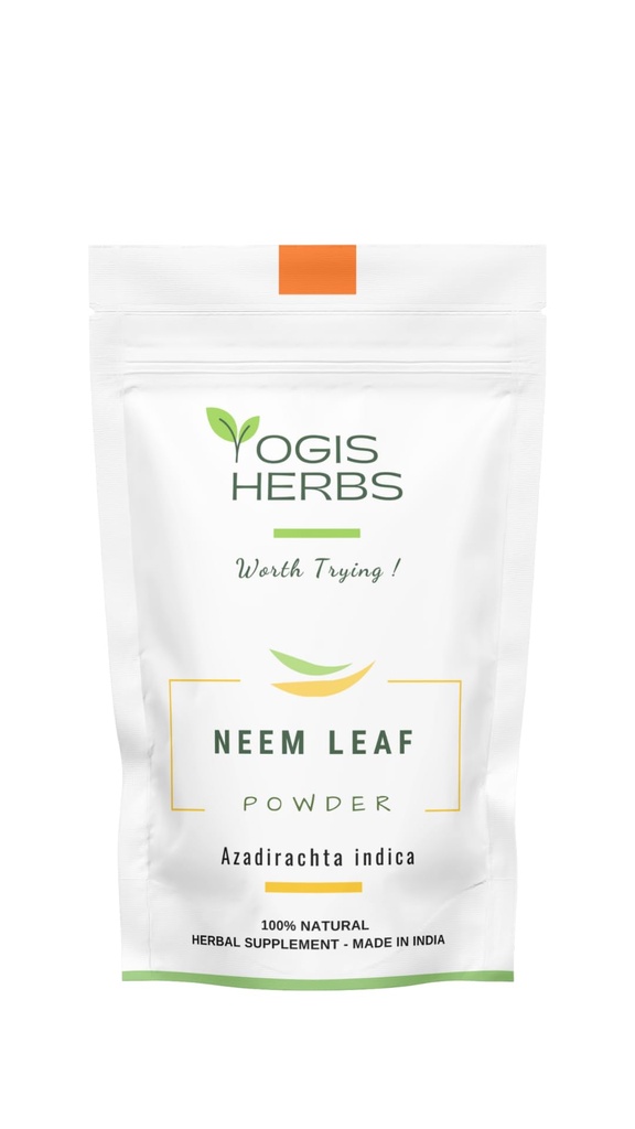 IOGIS HERBS Neem Leaf Powder – Puro Azadirachta Indica para desintoxicação, suporte imunológico e pele clara – 100% Natural Herbal Supplement (1 Lb)