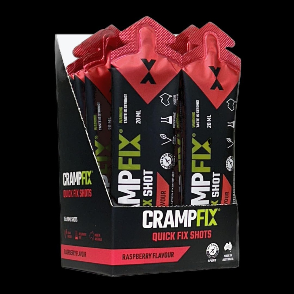Esportes Tiro, previne e alivia os cãimbras musculares em segundos, Saquetes de transporte fácil, 15 Pacote, Tudo Natural, Framboesa