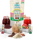 Hidratação + Energia Electrolyte Drink Mix – Variety Pack com Hibisco, Horchata de café e melancia de morango, sem açúcar com cafeína, L-Theanina, Água de coco e minerais