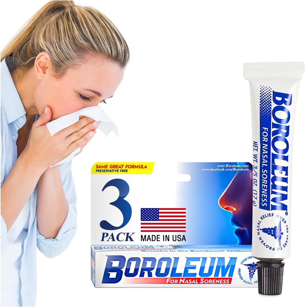 Boroleum Dry Alívio Dor nasal & Nariz recheado Alívio de Nariz Remédio Gel nasal e Nariz Hidratante