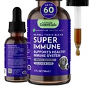 Essencial Animal Super Imune para Cães & Gatos - Sistema Imune Suporte Suplemento, Echinacea, Eleuthero, Extrato de Folha de Oliva, Gotas Líquidas - 1 Fl Oz